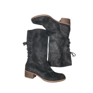UGG Black  Suede Cary heeled boot size 10